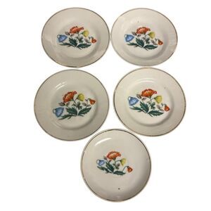 Mini Tea Set Pieces 4 Plates 1 Saucer Made In Japan